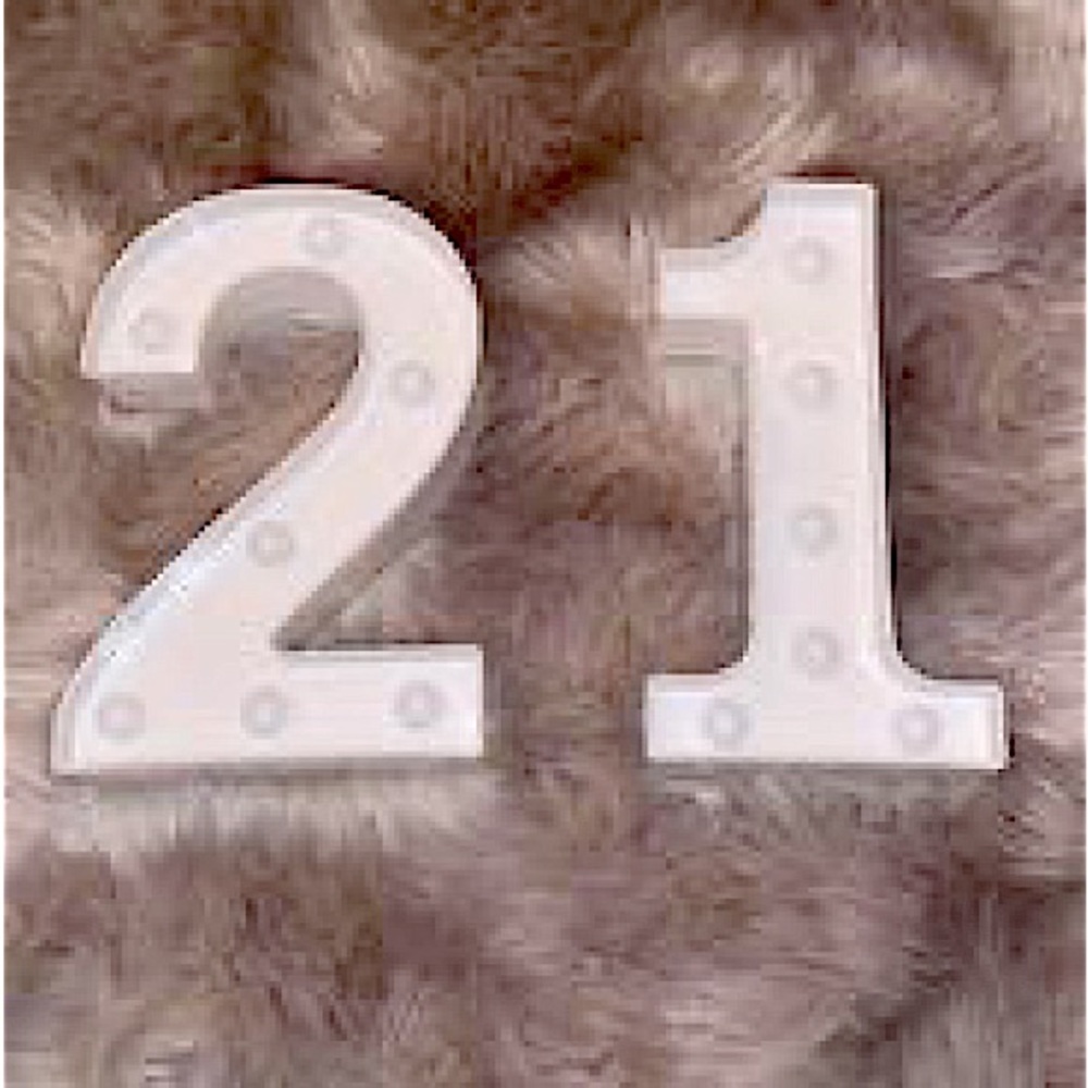 “21” stand up lights (for 21st birthday)